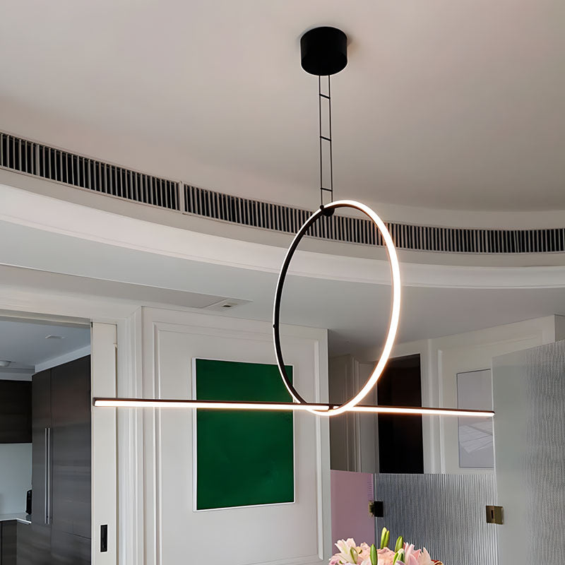 WOMO Minimalist Ring & Linear Bar Combination Chandelier-WM3227