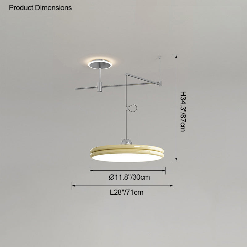 WOMO Disc Offset Pendant Light-WM2251