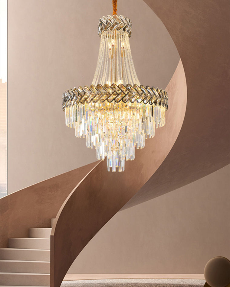 WOMO Tiered Crystal Chandelier-WM2381