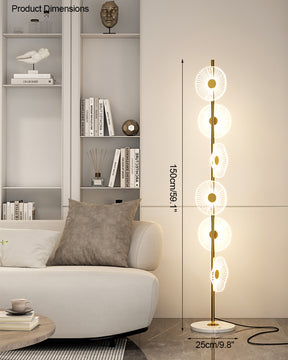 WOMO Multi-light Dimmable Floor Lamp with Remote-WM7075