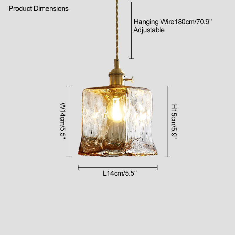 WOMO Amber Glass Small Pendant Light-WM2210