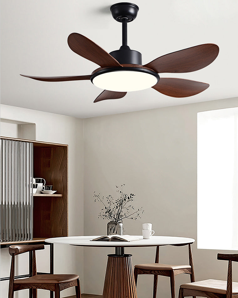 WOMO 5 Wood Blade Ceiling Fan Lamp-WM5003