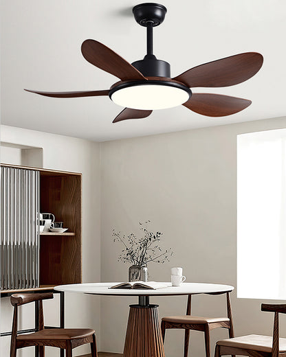 WOMO 5 Wood Blade Ceiling Fan Lamp-WM5003