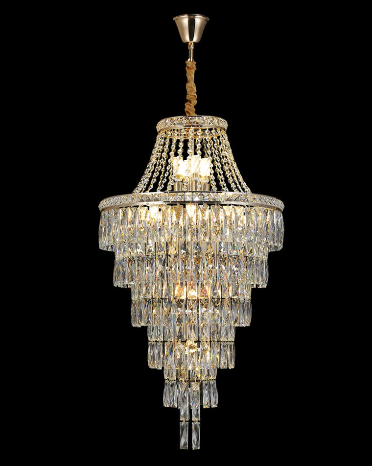 WOMO Oversized Gold Crystal Chandelier-WM2379