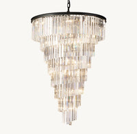 WOMO Crystal Prism Cascading Chandelier - Helix