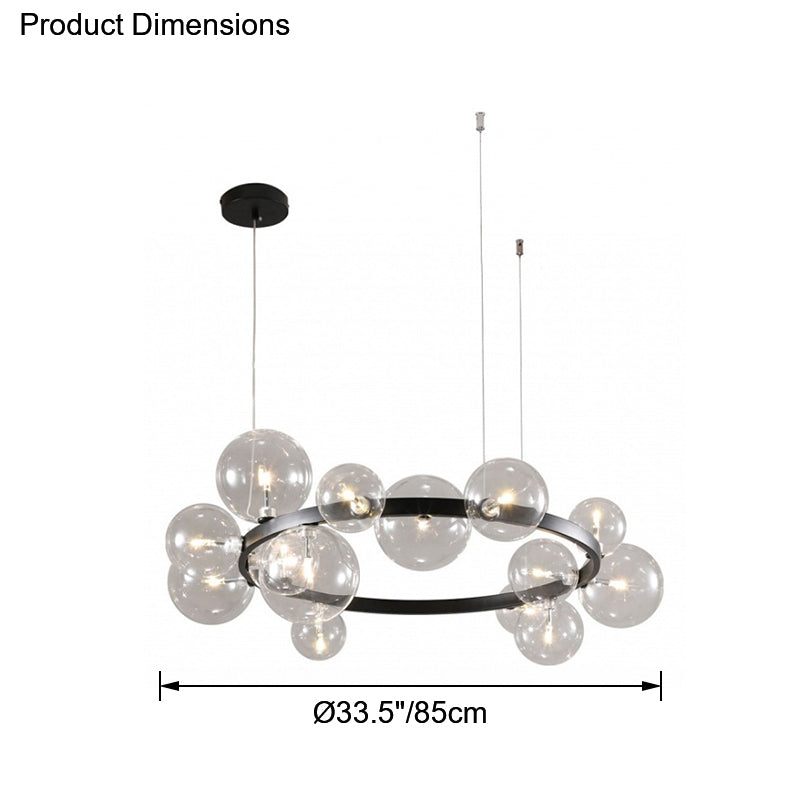 WOMO Circular Glass Bubble Chandelier-WM2292