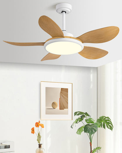 WOMO 5 Wood Blade Ceiling Fan Lamp-WM5003