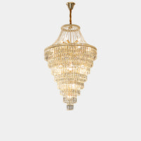 WOMO Oversized Gold Crystal Chandelier-WM2379