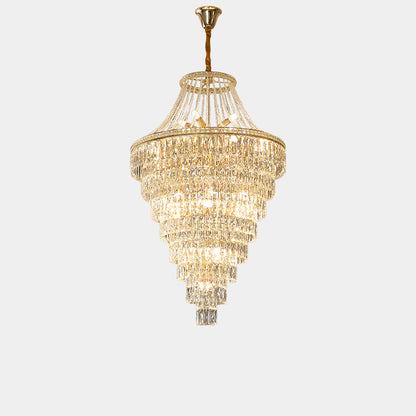 WOMO Oversized Gold Crystal Chandelier-WM2379