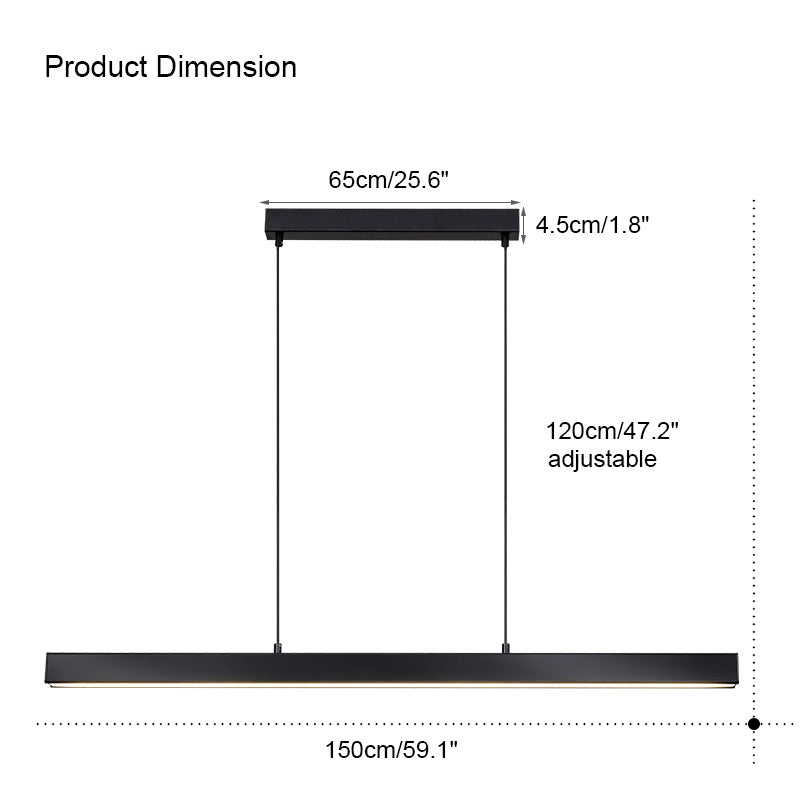 WOMO Wireless Linear Pendant Light for Kitchen-WM2002