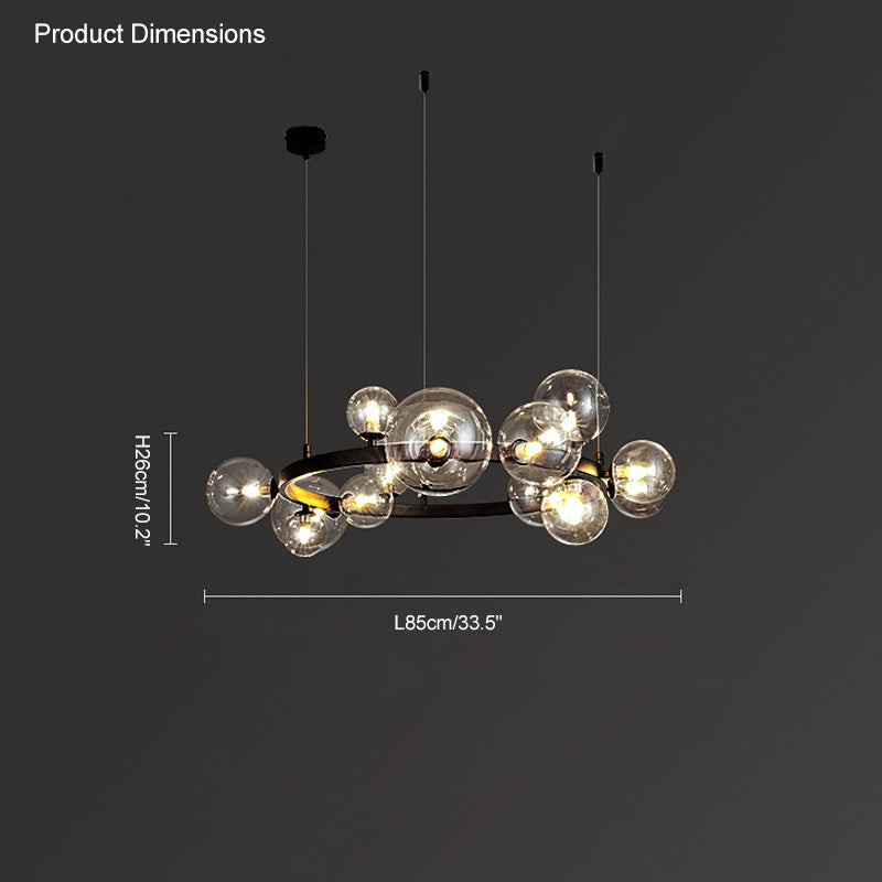 WOMO Linear Glass Bubble Chandelier-WM2040