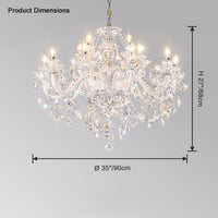 WOMO Victorian Crystal Prism Chandelier-WM2340