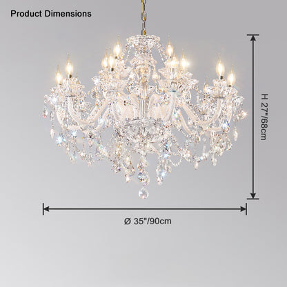 WOMO Victorian Crystal Prism Chandelier-WM2340