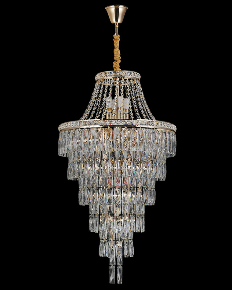 WOMO Oversized Gold Crystal Chandelier-WM2379