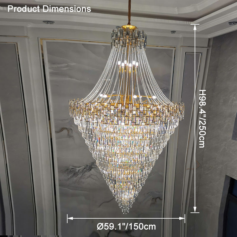 WOMO Massive Tiered Crystal Chandelier-WM2380