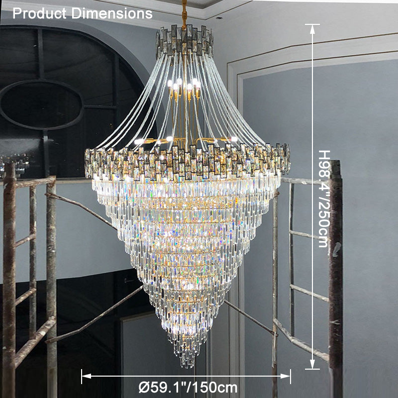 WOMO Massive Tiered Crystal Chandelier-WM2380