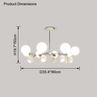 WOMO Space Age Glass Globe Chandelier-WM2290