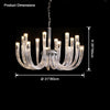 WOMO Candelabra Glass Chandelier-WM2356 thumbnail