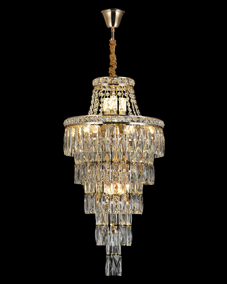 WOMO Oversized Gold Crystal Chandelier-WM2379