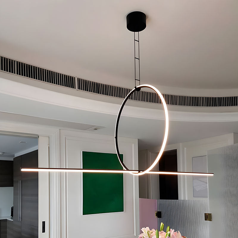 WOMO Minimalist Ring & Linear Bar Combination Chandelier-WM3227