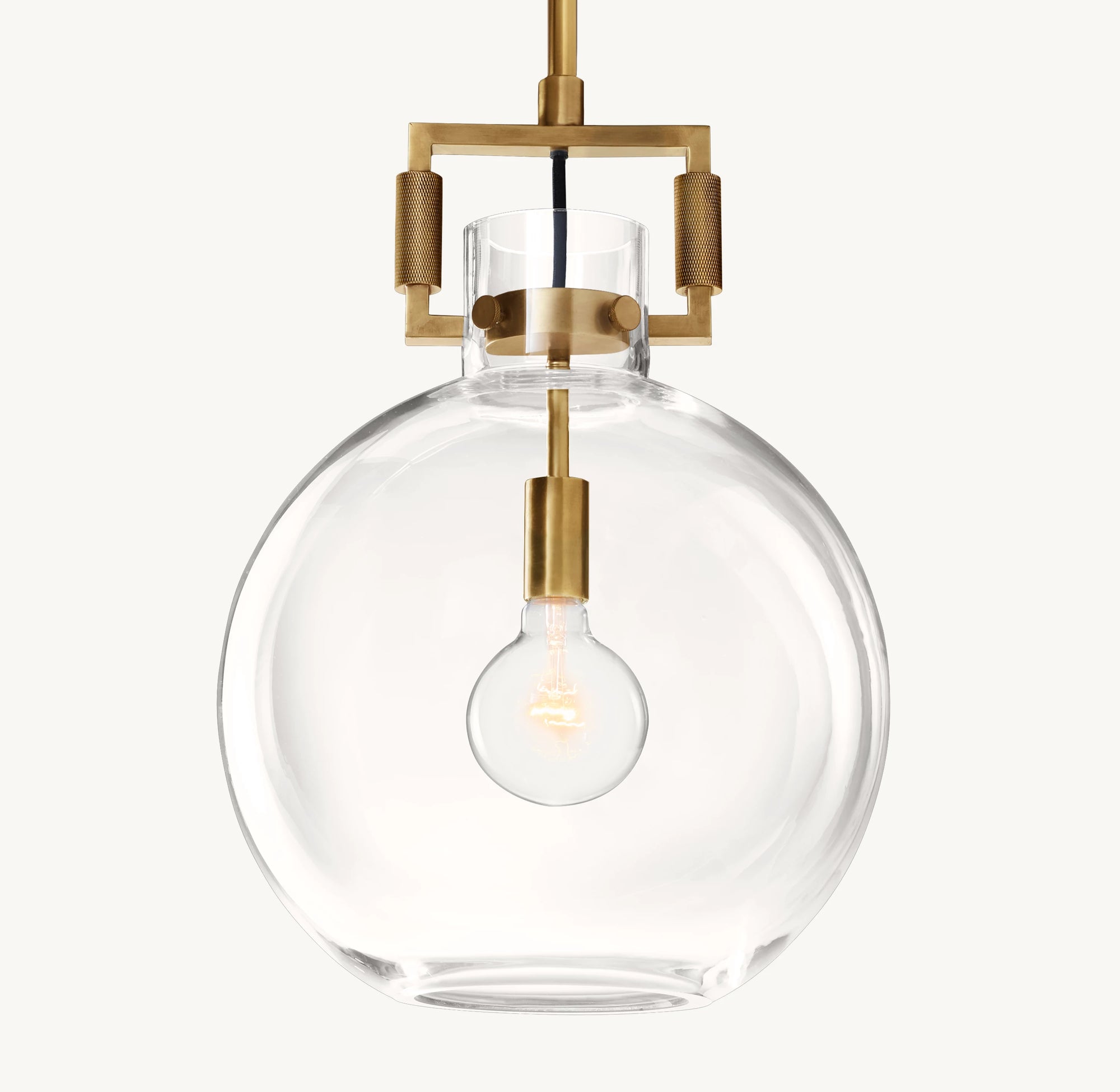 WOMO Clear Glass Globe Pendant Light - Machinist