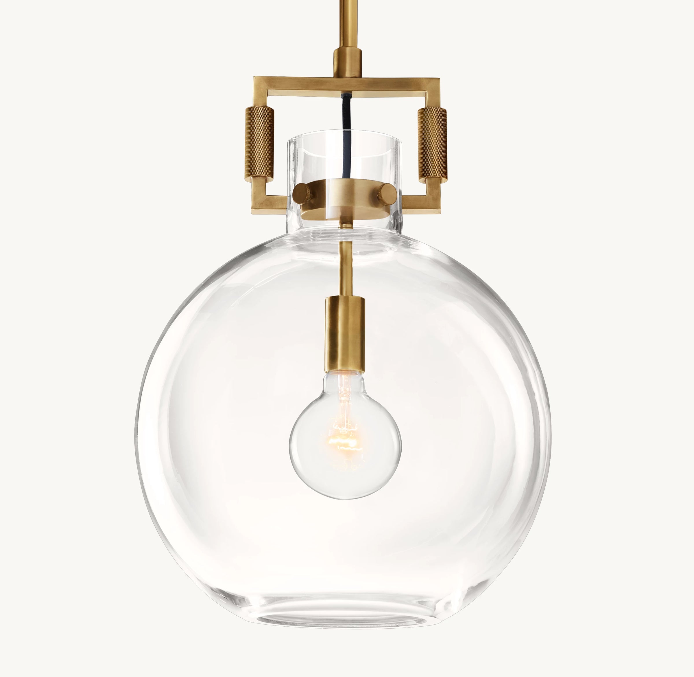 WOMO Clear Glass Globe Pendant Light - Machinist