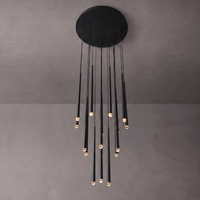 WOMO Pin Cascading Round Chandelier - Aquitaine