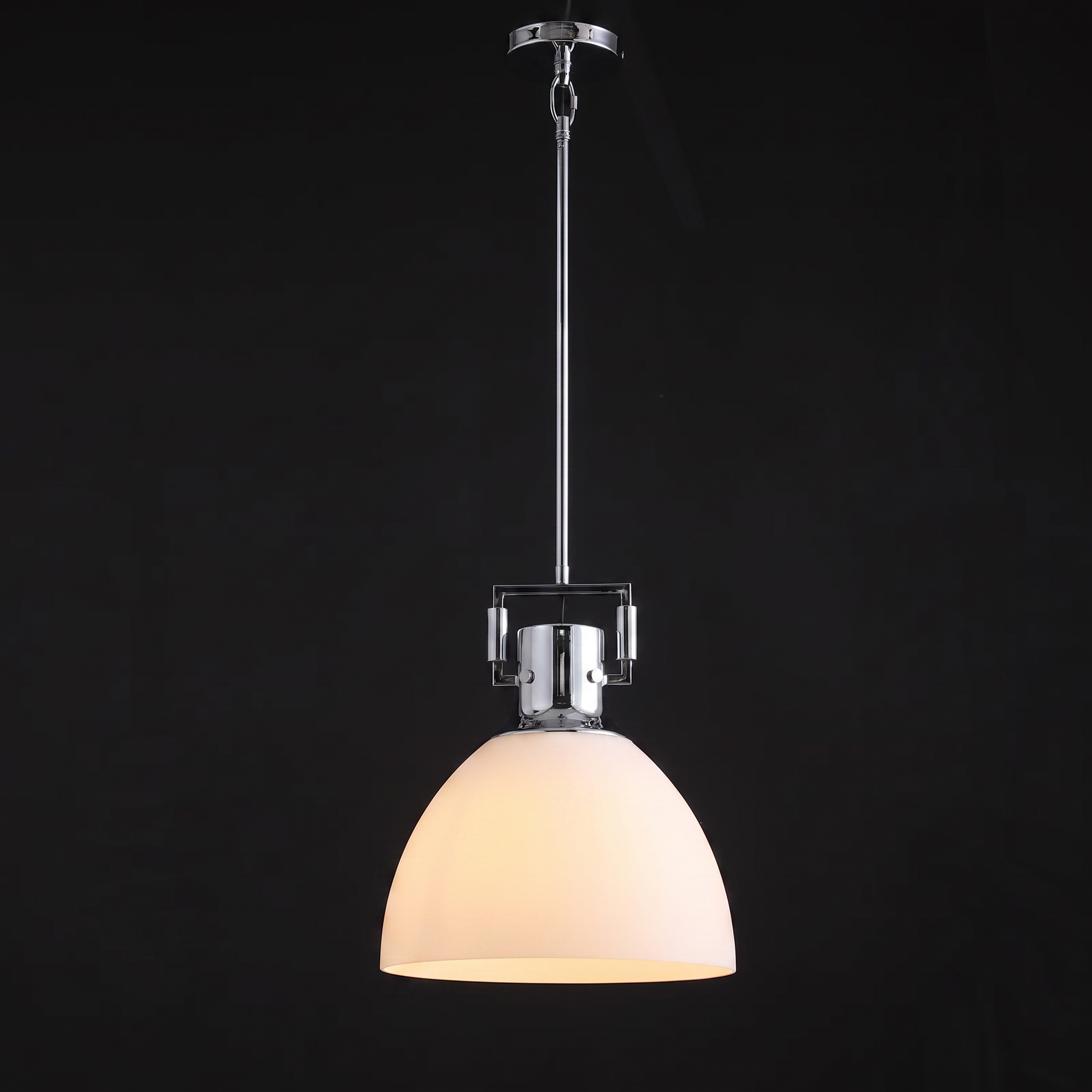WOMO Milk Glass Dome Pendant Light - Machinist