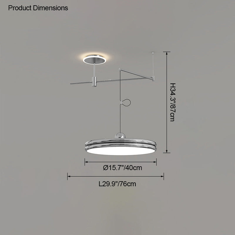 WOMO Disc Offset Pendant Light-WM2251