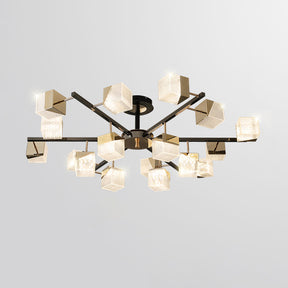 WOMO Cubes Gold Chandelier-WM2211