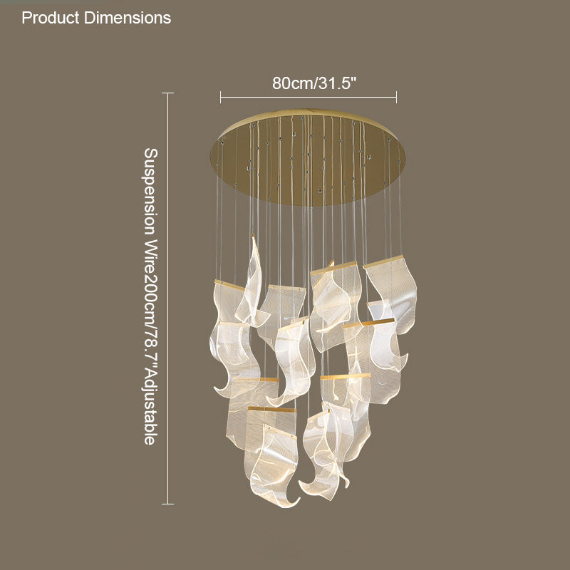 WOMO Breeze Dimmable Acrylic Chandelier-WM2158