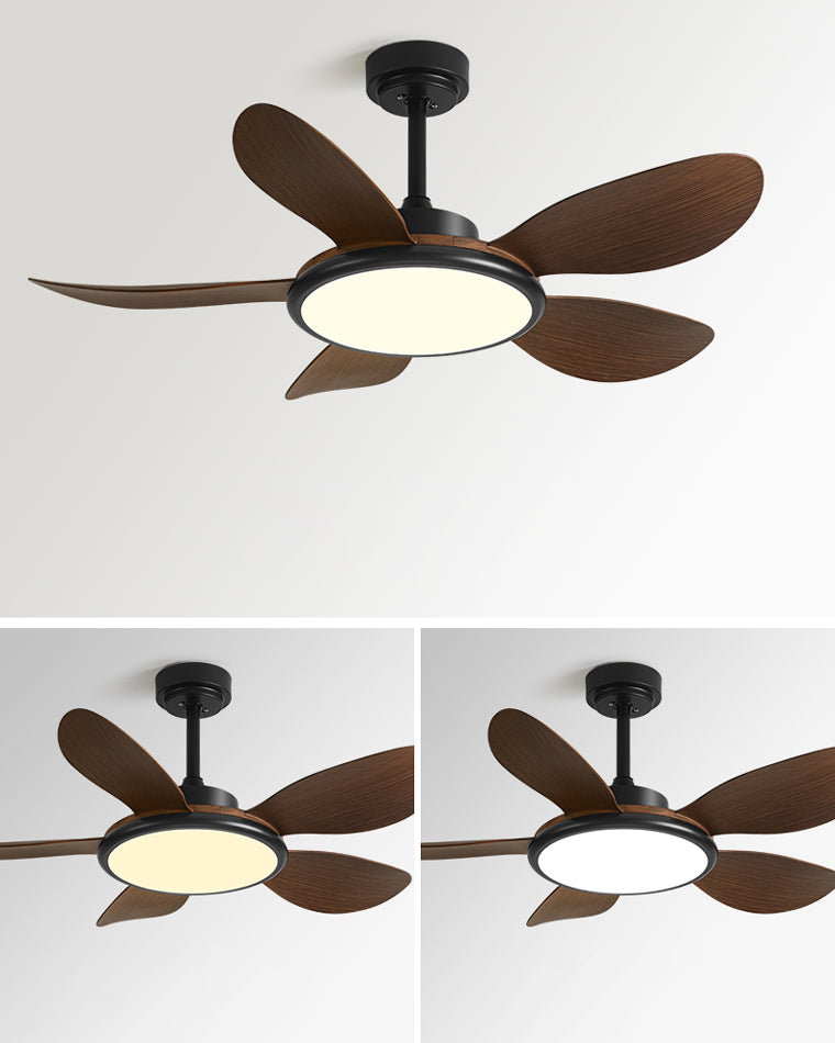 WOMO 5 Wood Blade Ceiling Fan Lamp-WM5003