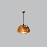 WOMO Pumpkin Wood Pendant Light-WM2105