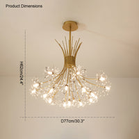 WOMO Gypsophila Bouquet Crystal Flower Chandelier-WM2077