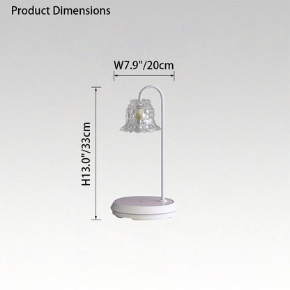 WOMO Dimmable Touch Small Glass Table Lamp with Wireless Charger-WM8046