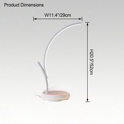 WOMO Dimmable Touch Arc Desk Lamp with Wireless Charger-WM8041