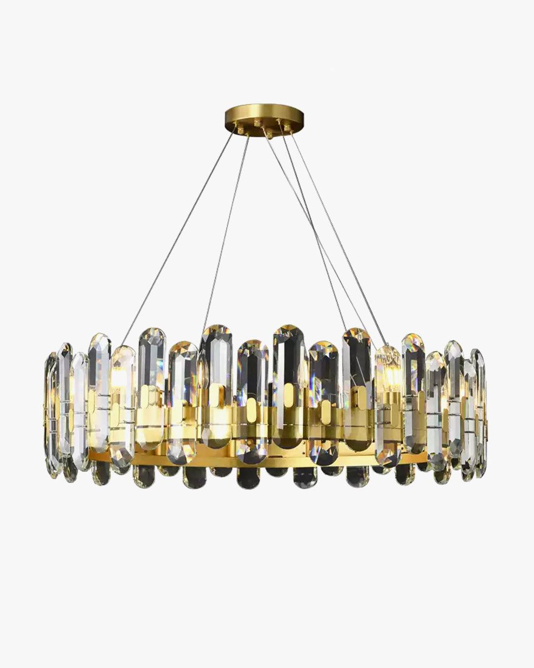 WOMO Gold Crystal Round Chandelier-WM2779