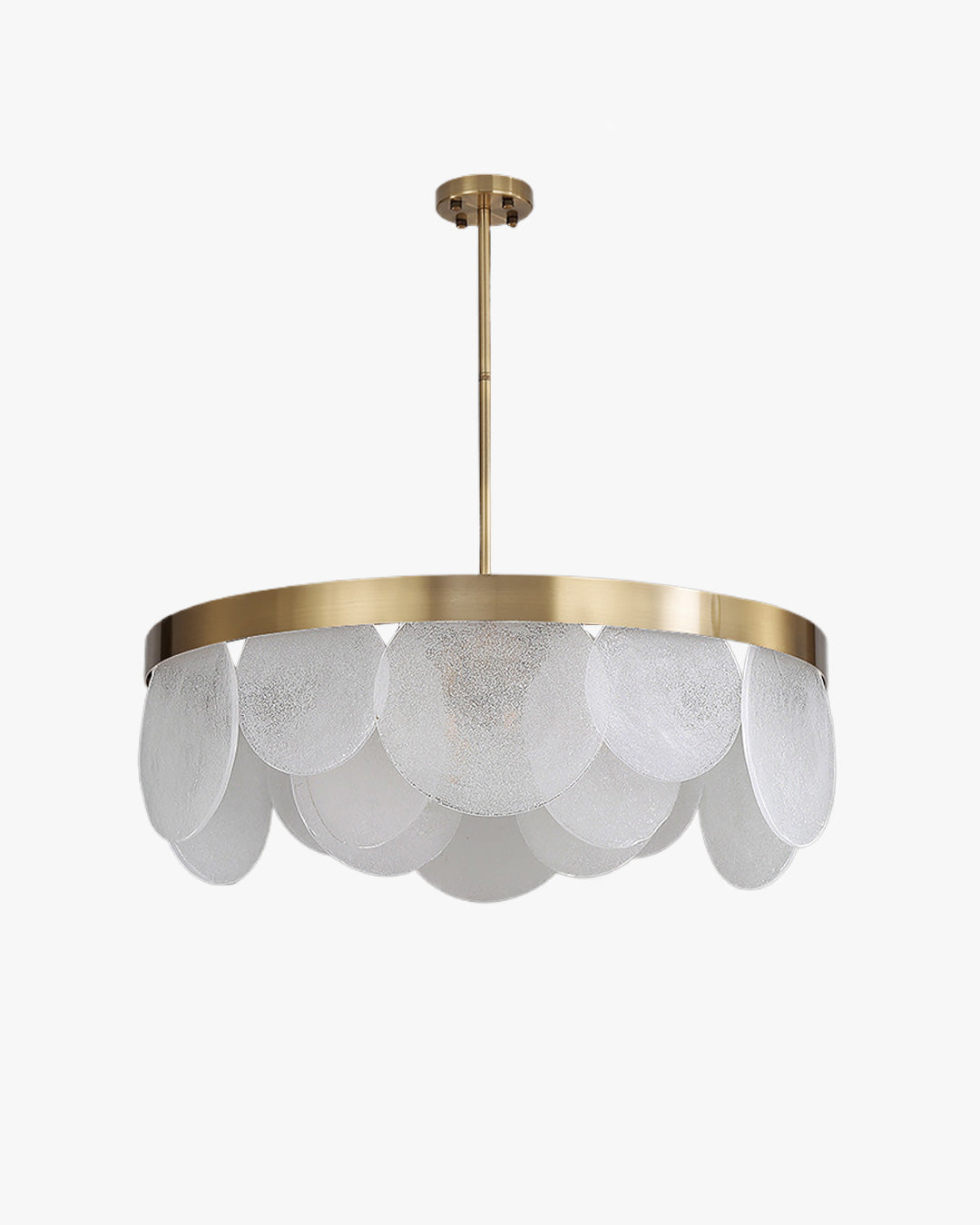 WOMO Round Textured/Seeded Glass Chandelier-WM2741