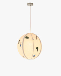 WOMO Fabric Globe Pendant Light-WM2945