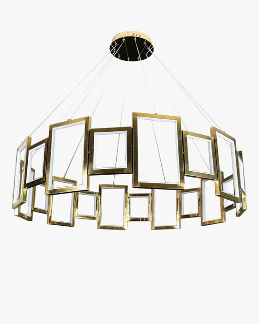 WOMO Rectangular Led Round Chandelier-WM2778