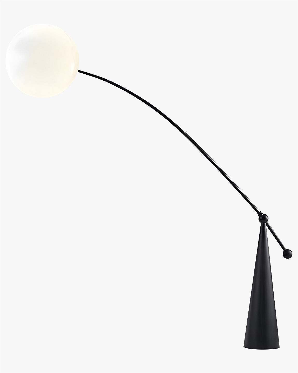 WOMO Glass Globe Cantilever Floor Lamp-WM7129