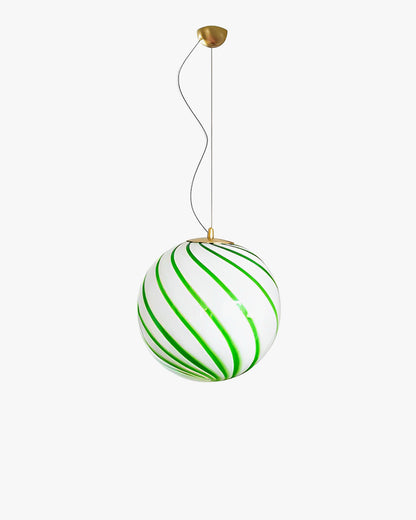 WOMO Swirl Glass Globe Pendant Light-WM2613