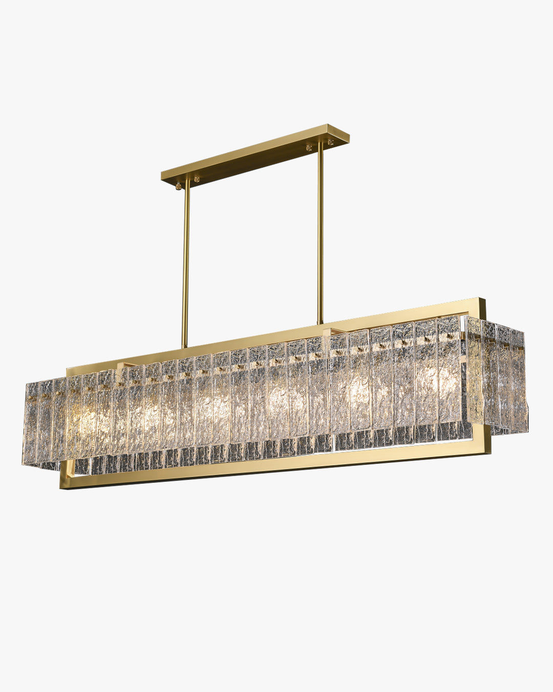 WOMO Textured Glass Linear Chandelier-WM2620