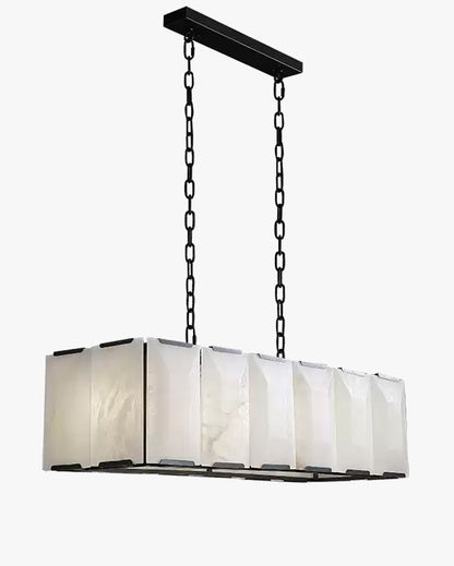 WOMO Rectangular Alabaster Chandelier-WM2847