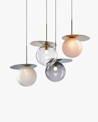 WOMO Colored Glass Globe Pendant Light-WM2573