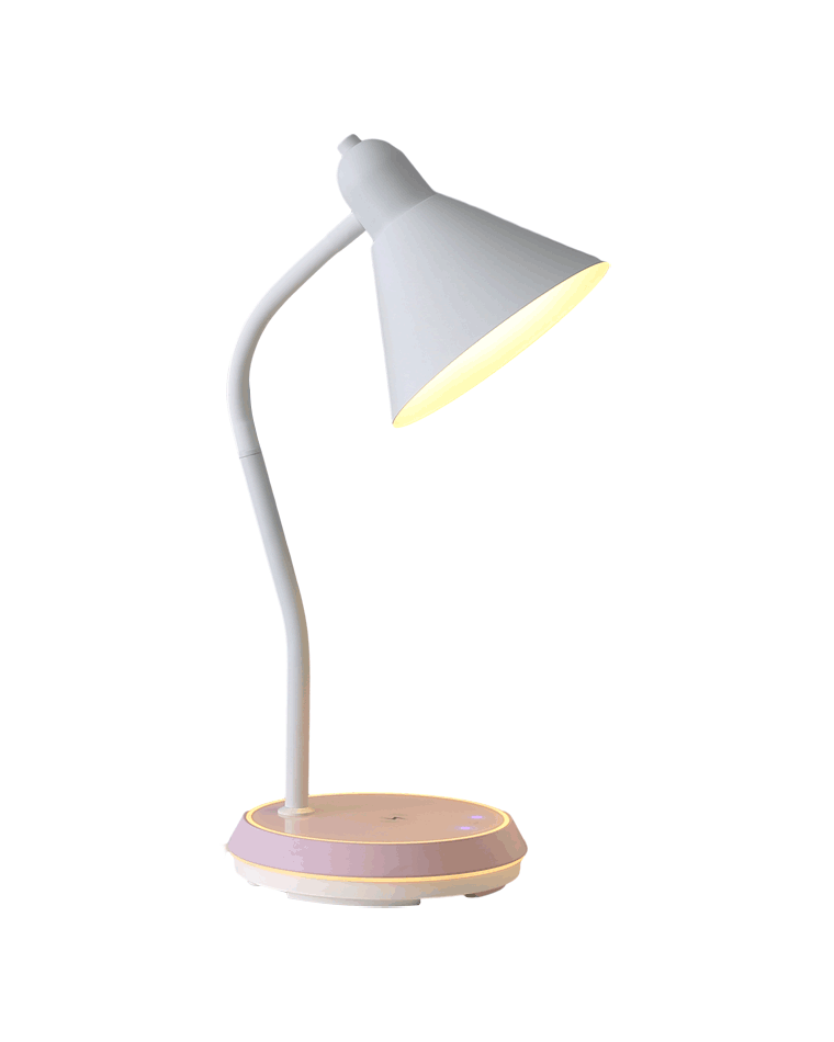 WOMO Dimmable Touch Flexible Gooseneck Desk Lamp with Wireless Charger-WM8044