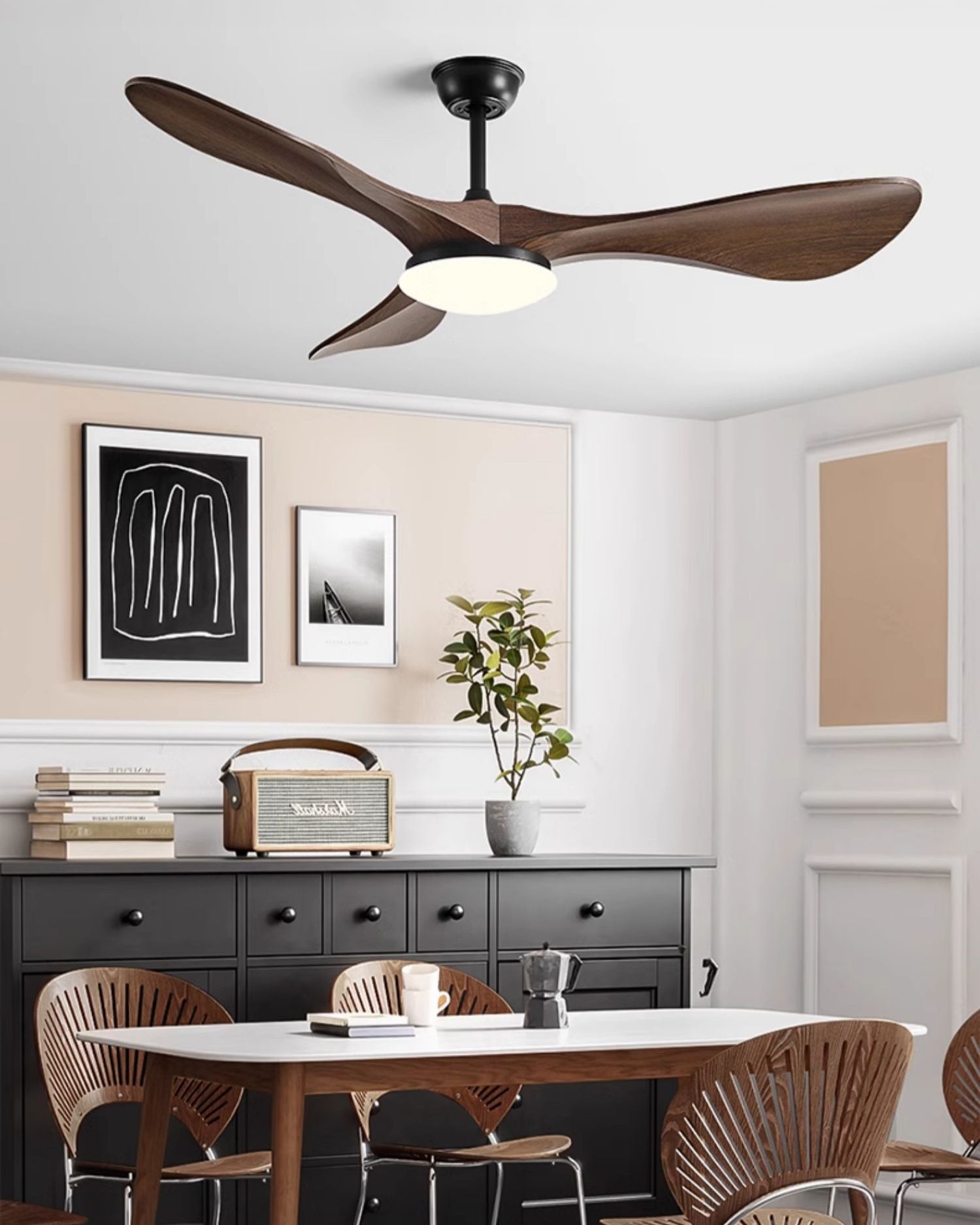 WOMO 3 Blade Modern Ceiling Fan Lamp - WM5200