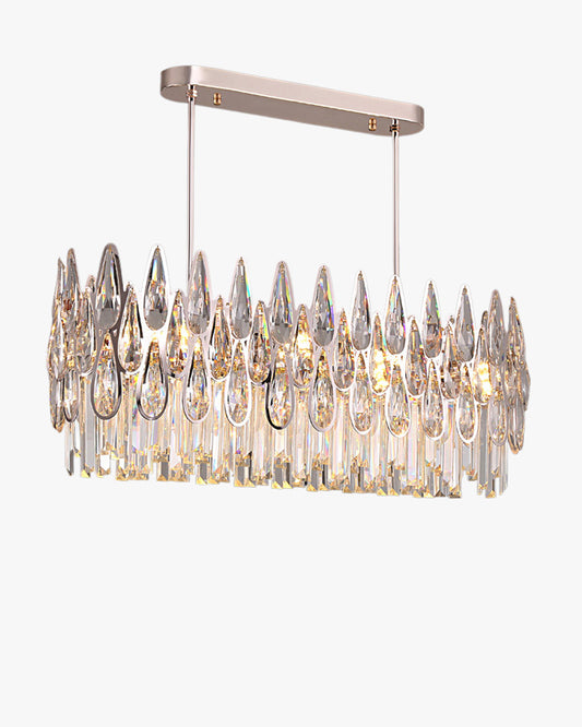 WOMO Rose Gold Linear Crystal Chandelier-WM2546