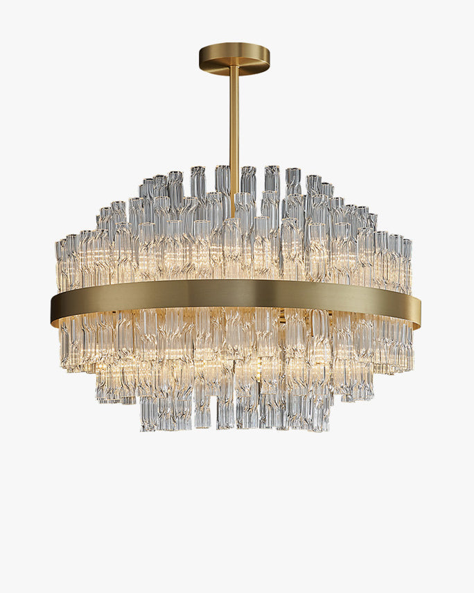 WOMO Gold Round Crystal Chandelier-WM2547