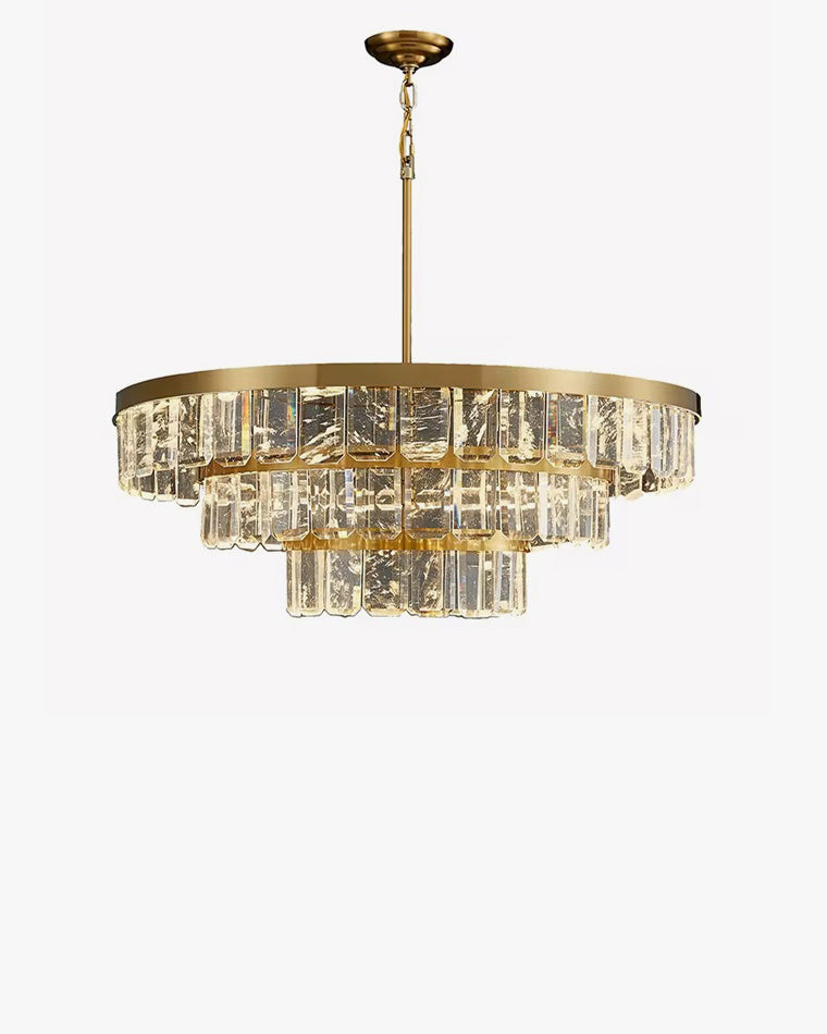 WOMO Tiered Gold Crystal Chandelier-WM2539